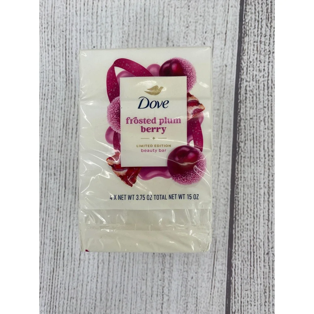 Dove Beauty Bar Frosted Plum Berry (8 Bars) Limited Edition Holiday 3.75 oz